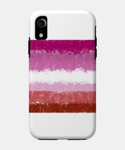 Lesbian Flag Crosshatch Design