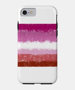 Lesbian Flag Crosshatch Design