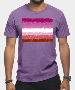 Lesbian T-Shirts - Lesbian Flag Crosshatch Design T-Shirt TP1503 6 - Lesbian Flag Lesbian Flag Crosshatch Design