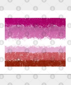 Lesbian Flag Crosshatch Design