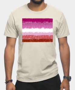 Lesbian T-Shirts - Lesbian Flag Crosshatch Design T-Shirt TP1503 7 - Lesbian Flag Lesbian Flag Crosshatch Design