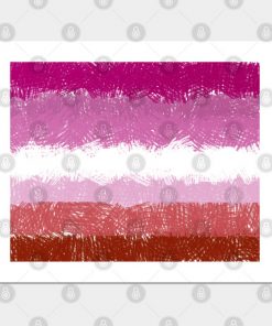 Lesbian Posters - Lesbian Flag Crosshatch Design Poster TP1503 2 - Lesbian Flag Lesbian Flag Crosshatch Design