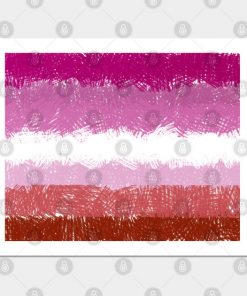 Lesbian Posters - Lesbian Flag Crosshatch Design Poster TP1503 3 - Lesbian Flag Lesbian Flag Crosshatch Design