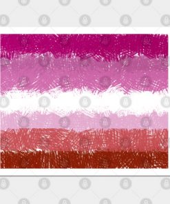 Lesbian Posters - Lesbian Flag Crosshatch Design Poster TP1503 5 - Lesbian Flag Lesbian Flag Crosshatch Design