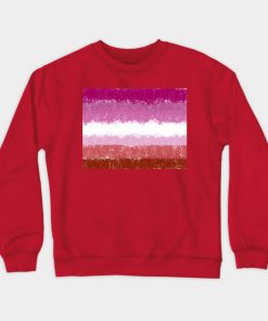 Lesbian Sweatshirts - Lesbian Flag Crosshatch Design Sweatshirt TP1503 2 - Lesbian Flag Lesbian Flag Crosshatch Design