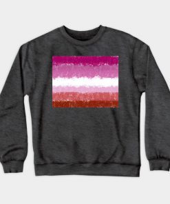 Lesbian Sweatshirts - Lesbian Flag Crosshatch Design Sweatshirt TP1503 4 - Lesbian Flag Lesbian Flag Crosshatch Design