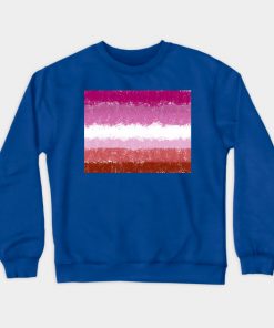 Lesbian Sweatshirts - Lesbian Flag Crosshatch Design Sweatshirt TP1503 5 - Lesbian Flag Lesbian Flag Crosshatch Design