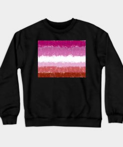 Lesbian Sweatshirts - Lesbian Flag Crosshatch Design Sweatshirt TP1503 6 - Lesbian Flag Lesbian Flag Crosshatch Design