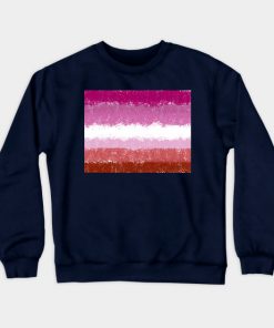 Lesbian Sweatshirts - Lesbian Flag Crosshatch Design Sweatshirt TP1503 7 - Lesbian Flag Lesbian Flag Crosshatch Design