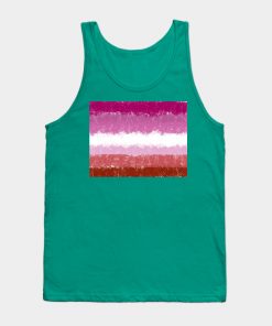 Lesbian Tank Tops - Lesbian Flag Crosshatch Design Tank Top TP1503 2 - Lesbian Flag Lesbian Flag Crosshatch Design
