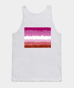 Lesbian Tank Tops - Lesbian Flag Crosshatch Design Tank Top TP1503 3 - Lesbian Flag Lesbian Flag Crosshatch Design