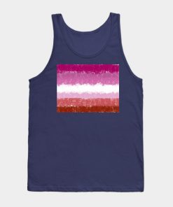 Lesbian Tank Tops - Lesbian Flag Crosshatch Design Tank Top TP1503 4 - Lesbian Flag Lesbian Flag Crosshatch Design