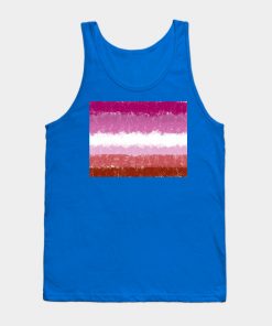 Lesbian Tank Tops - Lesbian Flag Crosshatch Design Tank Top TP1503 5 - Lesbian Flag Lesbian Flag Crosshatch Design
