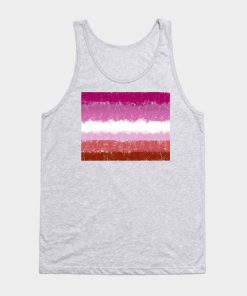 Lesbian Tank Tops - Lesbian Flag Crosshatch Design Tank Top TP1503 6 - Lesbian Flag Lesbian Flag Crosshatch Design