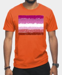 Lesbian T-Shirts - Lesbian Flag Crosshatch Design T-Shirt TP1503 9 - Lesbian Flag Lesbian Flag Crosshatch Design