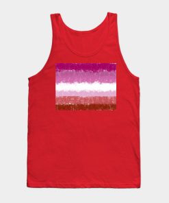 Lesbian Tank Tops - Lesbian Flag Crosshatch Design Tank Top TP1503 7 - Lesbian Flag Lesbian Flag Crosshatch Design