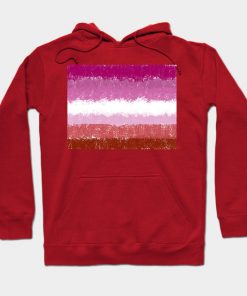 Lesbian Hoodies - Lesbian Flag Crosshatch Design Hoodie TP1503 2 - Lesbian Flag Lesbian Flag Crosshatch Design