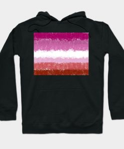 Lesbian Hoodies - Lesbian Flag Crosshatch Design Hoodie TP1503 4 - Lesbian Flag Lesbian Flag Crosshatch Design