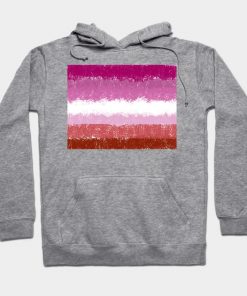 Lesbian Hoodies - Lesbian Flag Crosshatch Design Hoodie TP1503 5 - Lesbian Flag Lesbian Flag Crosshatch Design