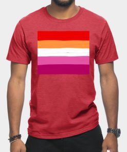 Lesbian T-Shirts - Lesbian flag T-Shirt TP1503 4 - Lesbian Flag Lesbian flag