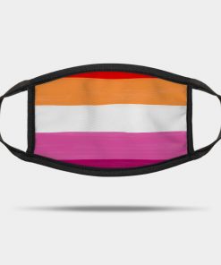 Lesbian Face Masks - Forested Sunset Mask TP1503 2 - Lesbian Flag Lesbian flag