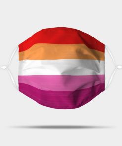 Lesbian Face Masks - Forested Sunset Mask TP1503 3 - Lesbian Flag Lesbian flag