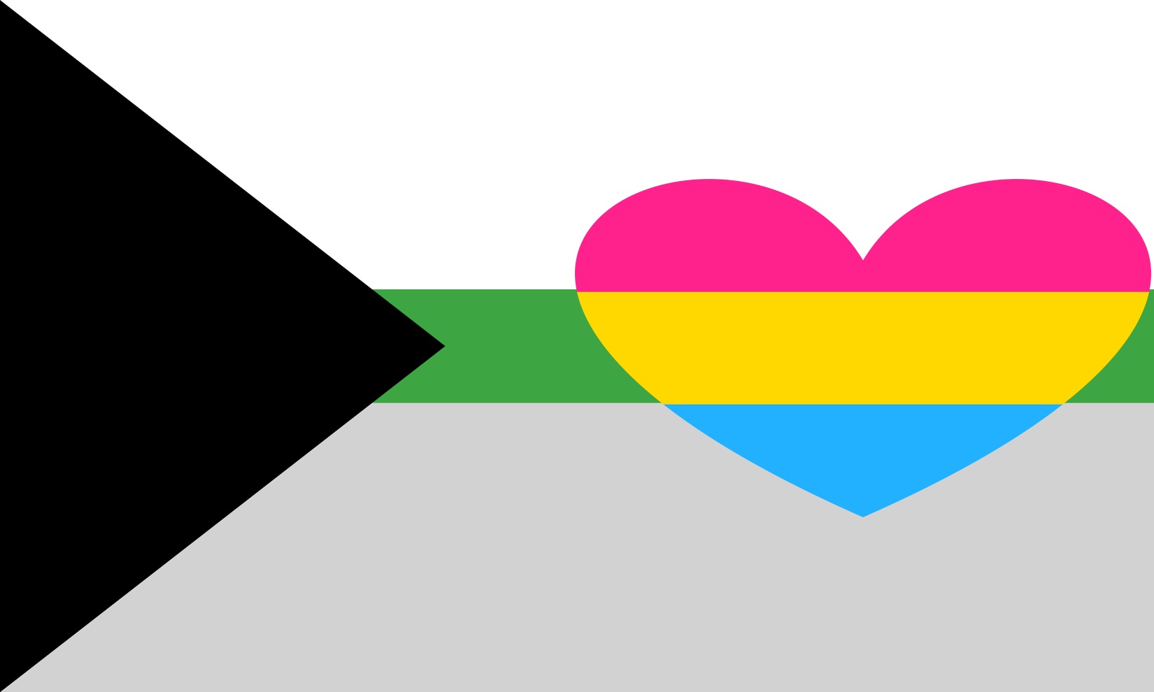 Pansexual_20Demiromantic 3x5 ft (90x150 cm) / Demi BG S Official PAN FLAG Merch