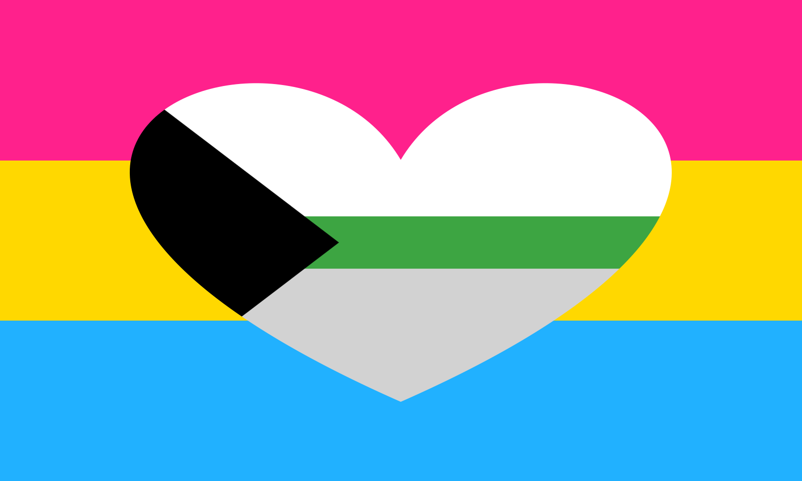 Pansexual_20Demiromantic_202 3x5 ft (90x150 cm) / Demi BG L Official PAN FLAG Merch