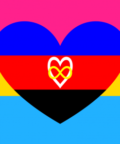 2x3 ft (60x090 cm) / Infinity / 4 Grommets Official PAN FLAG Merch