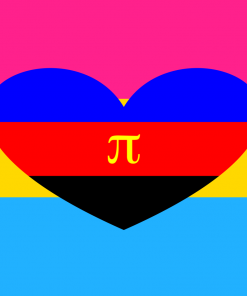 Polyamory Pansexual Combo Flag PN0112 2 - Lesbian Flag 2x3 ft (60x090 cm) / Infinity / No Grommets Official PAN FLAG Merch