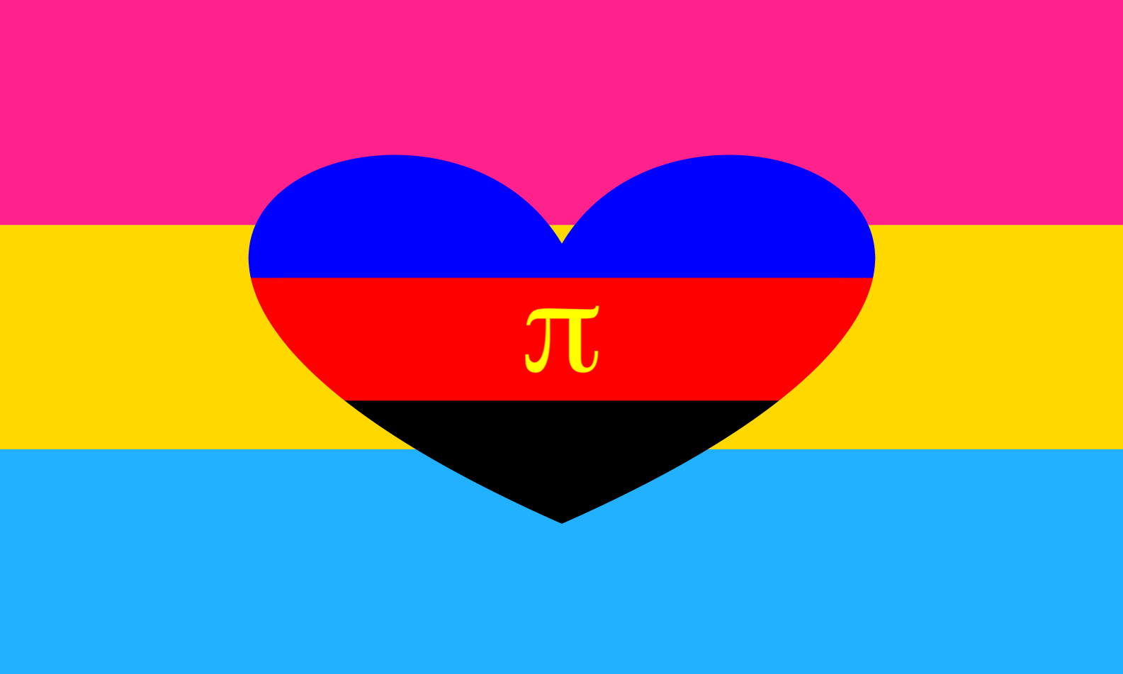 Polyamory_20Pansexual_20pi_20 2x3 ft (60x090 cm) / Infinity / No Grommets Official PAN FLAG Merch