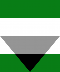 Aegosexual/Autochorissexual-Akiosexual Pride Flag PN0112 4 - Lesbian Flag 3x5 ft (90x150 cm) / Green Official PAN FLAG Merch