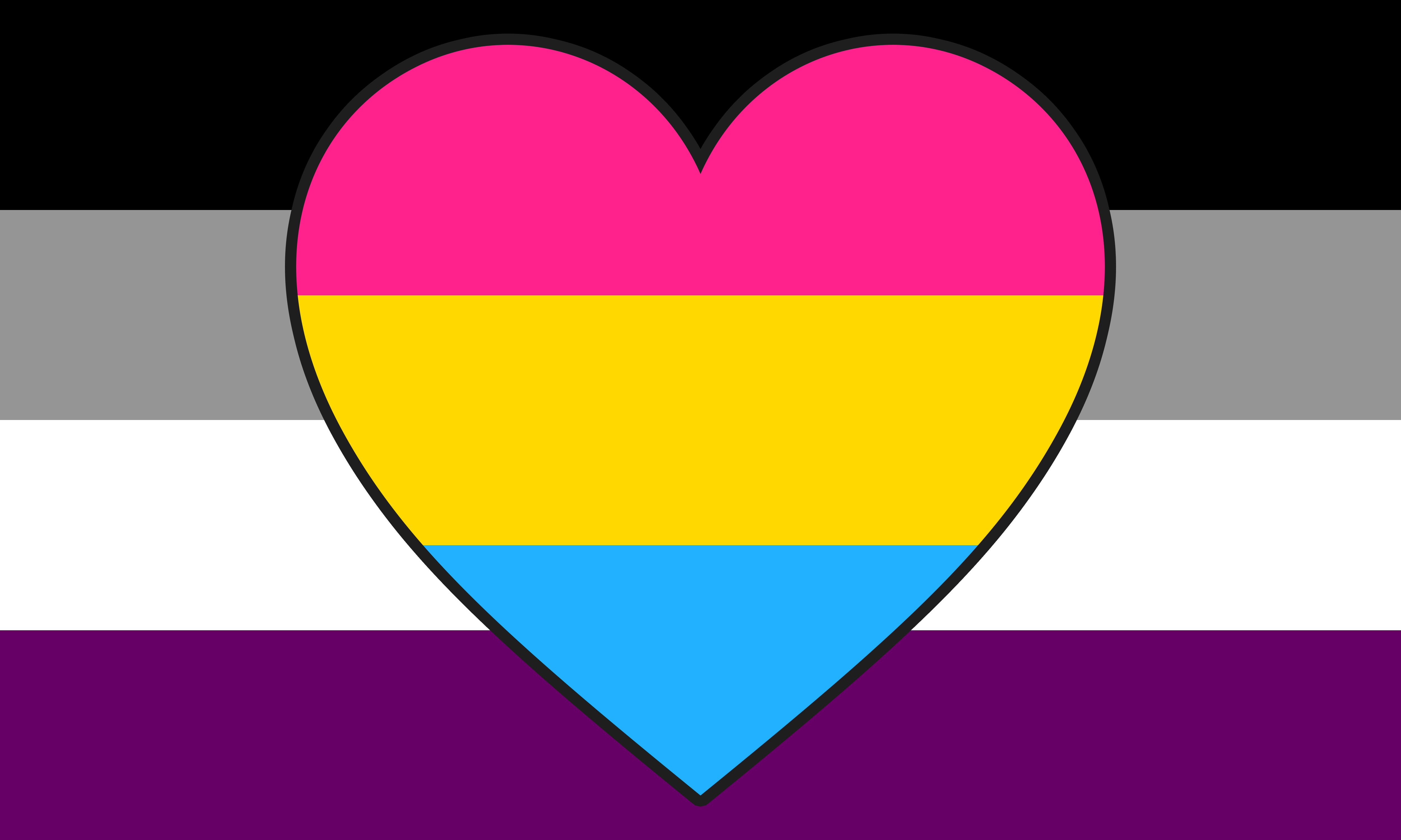 asexual_panromantic_combo_flag_by_pride_flags-da00qu5_20_1 2x3 ft (60x90 cm) / original / 4 Grommets Official PAN FLAG Merch
