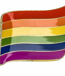 LGBT Pride Flags Enamel Pin Set (10pcs) PN0112 7 - Lesbian Flag Gay Pride Flag Shape Official PAN FLAG Merch