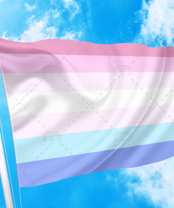 Bigender Pride Flag PN0112 3 - Lesbian Flag 3x5ft (90x150 cm) / Bigender / 2 Grommets left Official PAN FLAG Merch