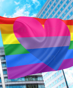 Biromantic Homosexual Flag PN0112 2x3ft (60x90cm) / 2 Grommets left Official PAN FLAG Merch