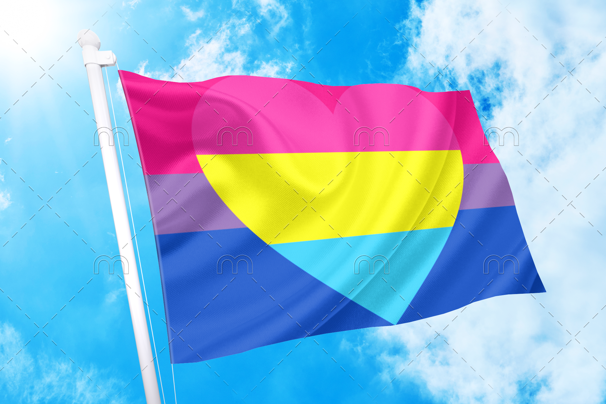 bisexpan1 2x3 ft(60x90 cm) / No Grommets Official PAN FLAG Merch