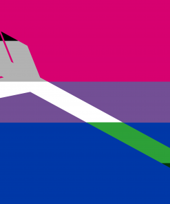 Bisexual GrayAromantic Pride Flag PN0112 2x3 ft (60x90 cm) / Arrow Official PAN FLAG Merch