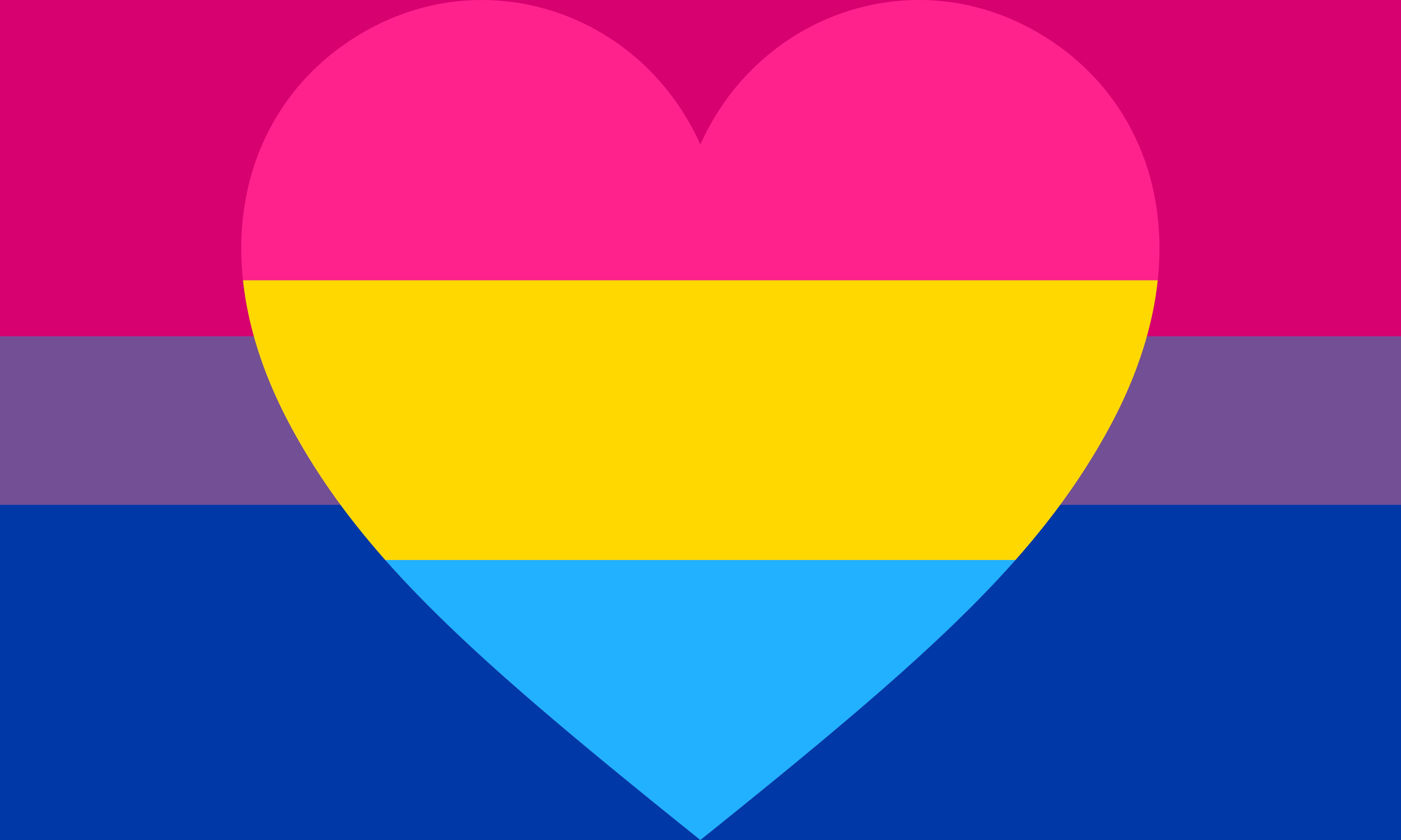 bisexual_panromantic_combo_flag_by_pride_flags-da2u7n0 2x3 ft(60x90 cm) / 4 Grommets Official PAN FLAG Merch