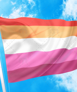 Community Lesbian Pride Flag PN0112 3 - Lesbian Flag 3x5ft (90x150cm) / 2 Grommets left Official PAN FLAG Merch