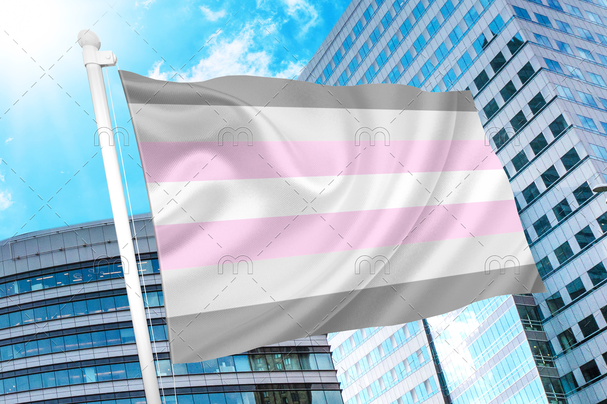 demgirl Demigirl Pride Flag PN0112 2x3 ft (60x90 cm) / 2 Grommets left Official PAN FLAG Merch