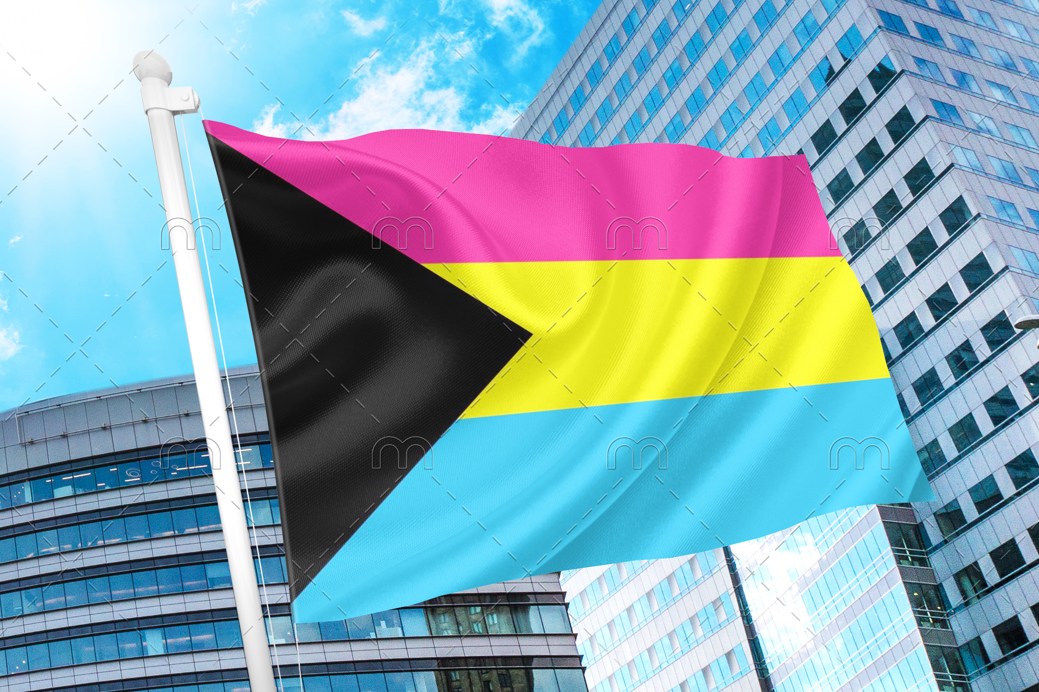 demipan Demisexual Panromantic Pride Flag PN0112 2x3 ft (60x90 cm) Official PAN FLAG Merch