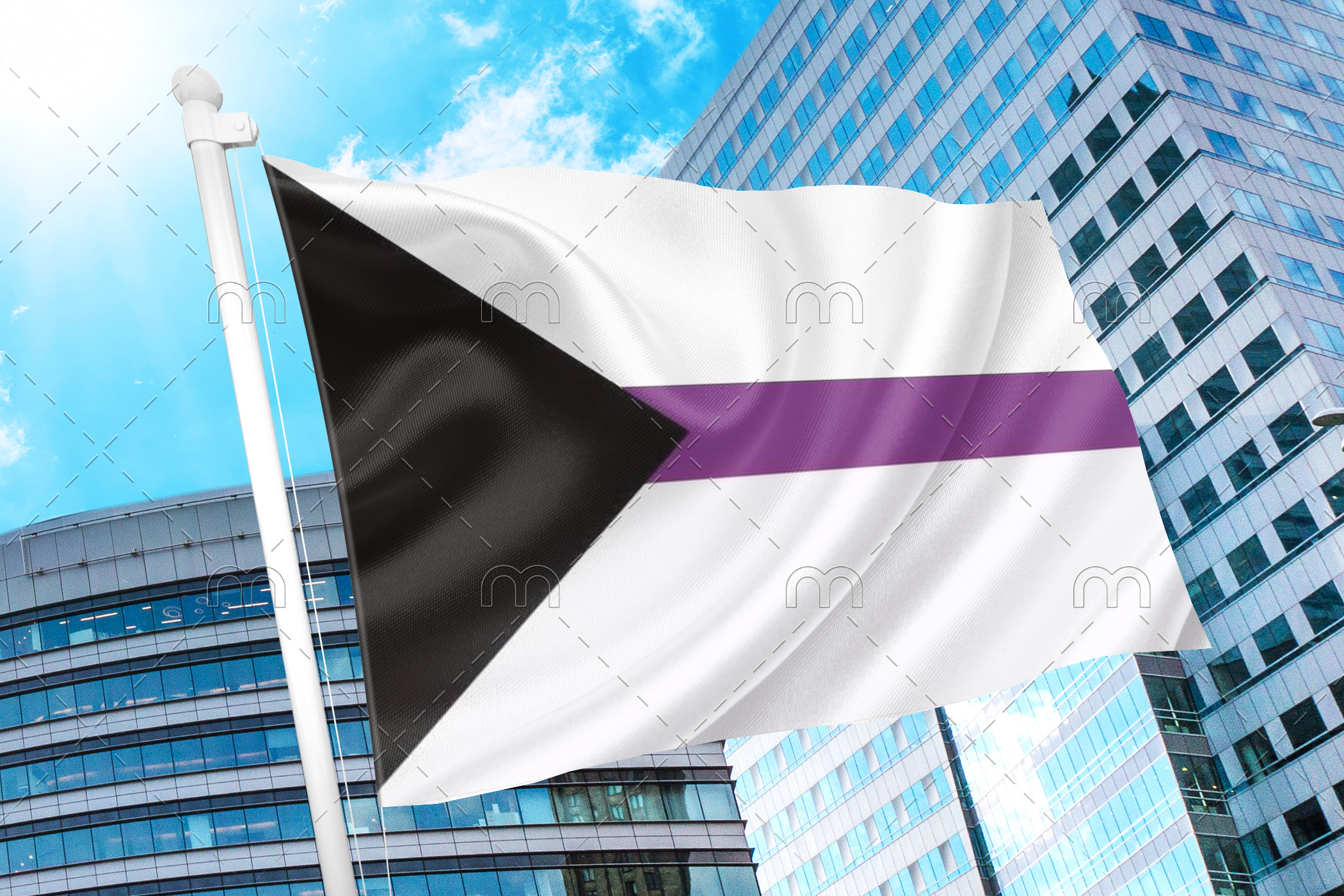 demisex Demisexual Pride Flag PN0112 2x3 ft (60x90cm) / 2 Grommets left Official PAN FLAG Merch