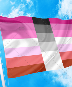 Female Homoflexible Flag PN0112 2 - Lesbian Flag 2x3 ft (60x90cm) / No Grommets Official PAN FLAG Merch