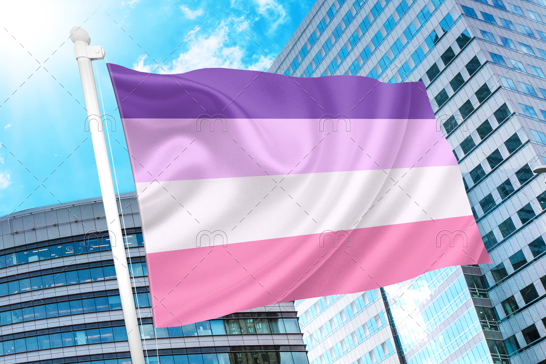 femme1 Femme Lesbian Pride Flag PN0112 2x3 ft (60x90cm) / 2 Grommets Left Official PAN FLAG Merch