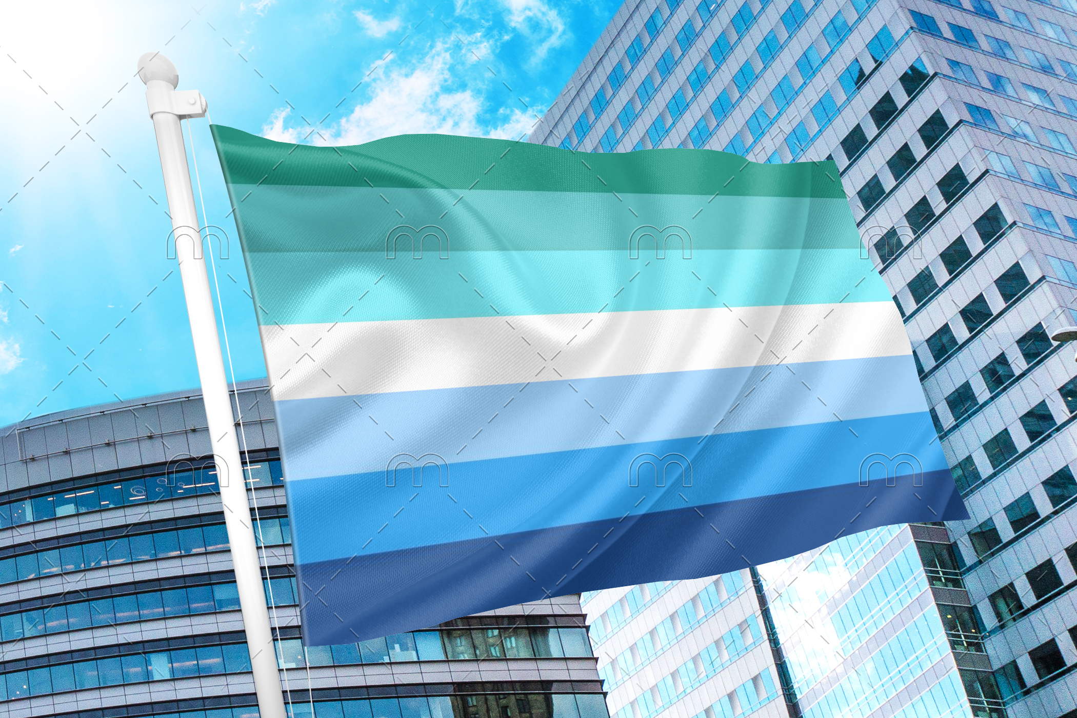 gayman Blue Gay Men Flag PN0112 2x3 ft (60x90cm) / 2 Grommets Left Official PAN FLAG Merch