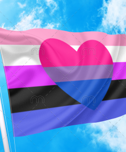 Genderfluid Bisexual Pride Flag PN0112 2 - Lesbian Flag 2x3 ft (60x90 cm) / 4 Grommets Official PAN FLAG Merch