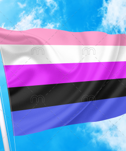 Genderfluid Pride Flag PN0112 3 - Lesbian Flag 3x5 ft (90x150cm) / 2 Grommets Official PAN FLAG Merch