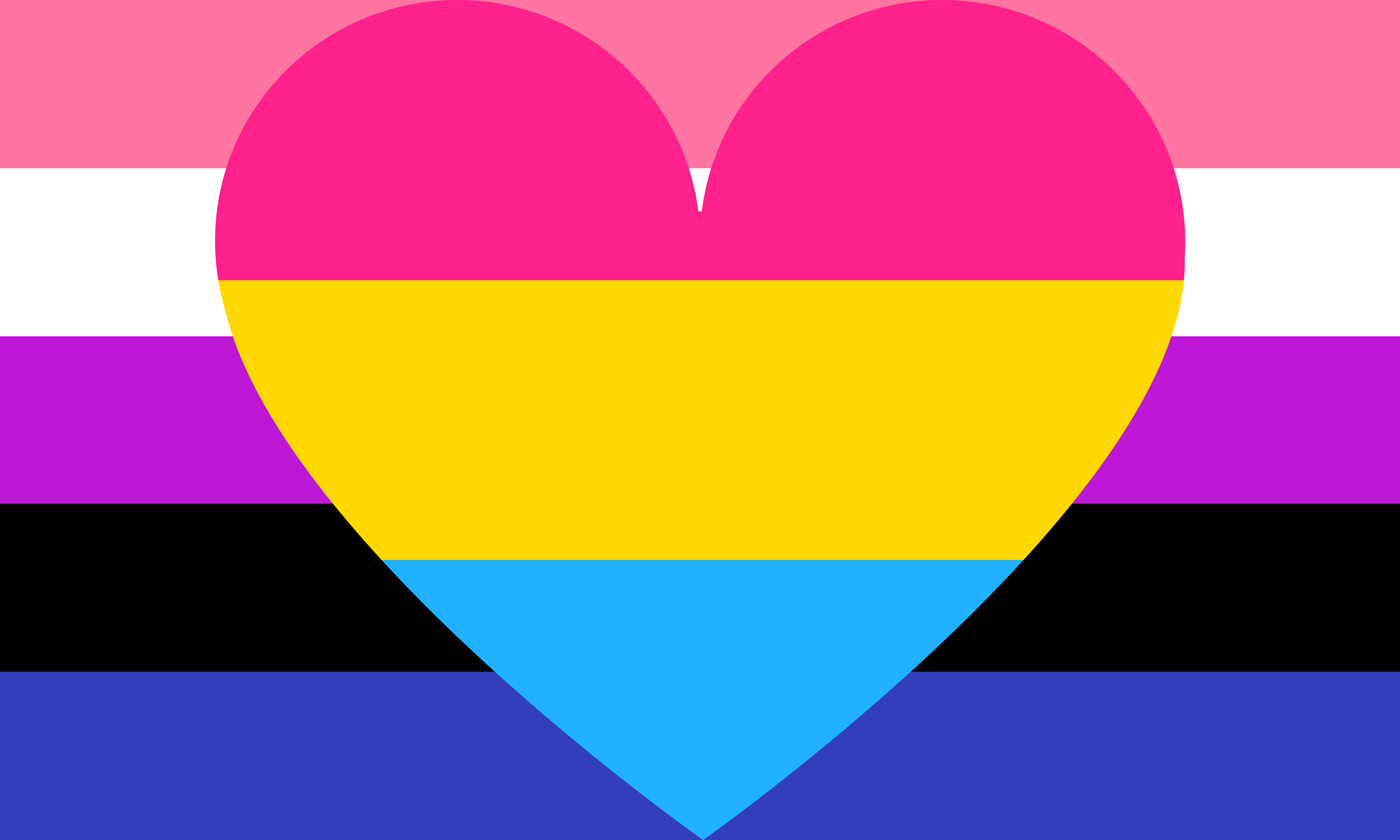 genderfluid_pansexual_combo_by_pride_flags-dallgwp_20_1 2x3 ft(60x90 cm) / 4 Grommets Official PAN FLAG Merch