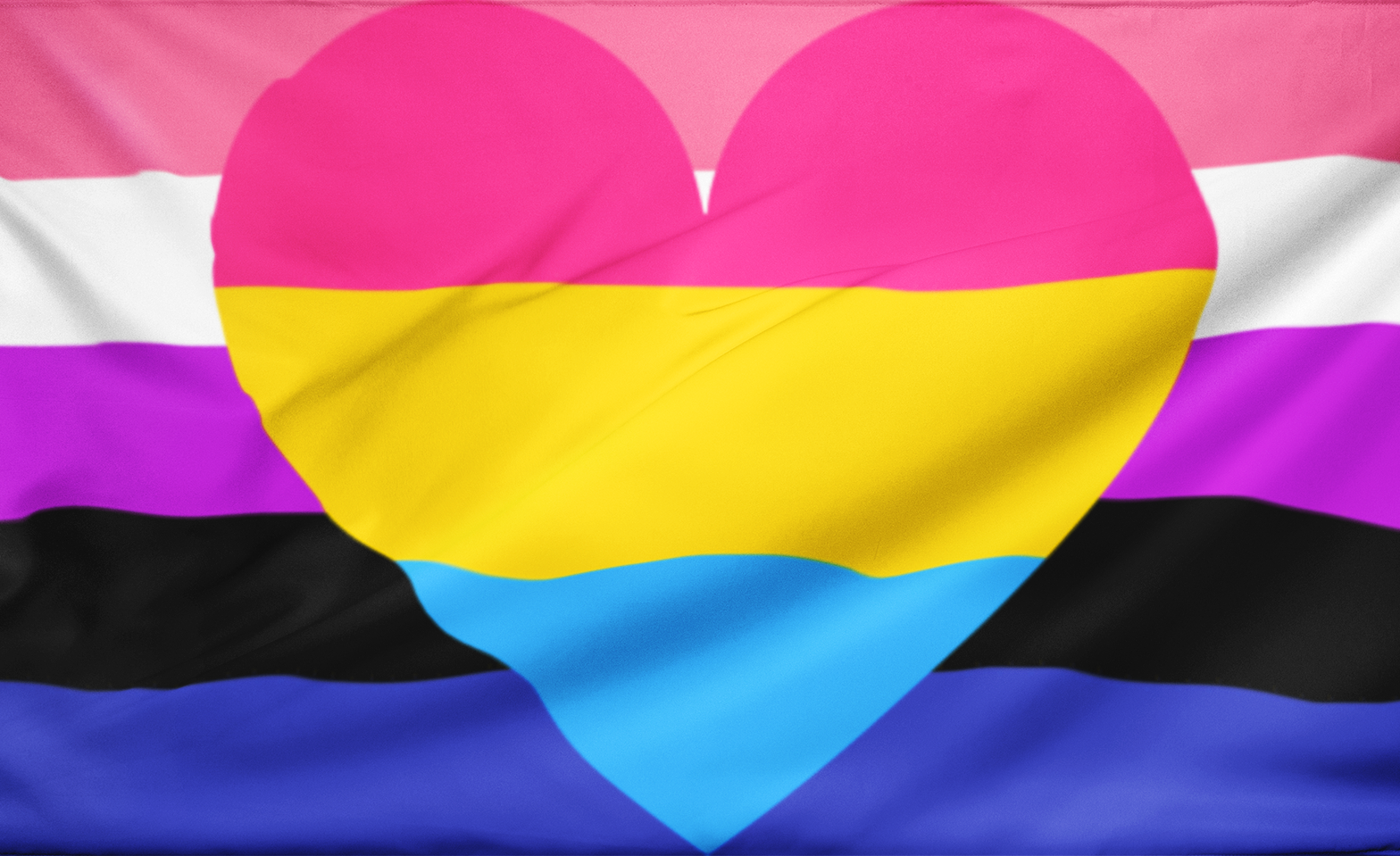 genderpanflag 2x3 ft(60x90 cm) / No Grommets Official PAN FLAG Merch